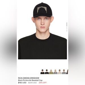 Rick Owens DRKSHDW embroidered-logo cap